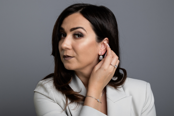 Inel din argint 925 rodiat, Piatra: zirconia fatetata si cubic zirconia, Sonis Silver [4]
