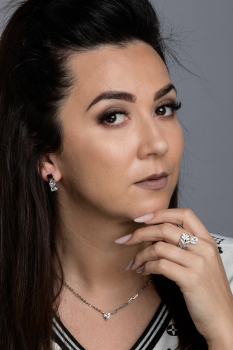Inel din argint 925 rodiat, Piatra:  zirconia fatetata si cubic zirconia, Culoare: transparenta, Sonis Silver [4]