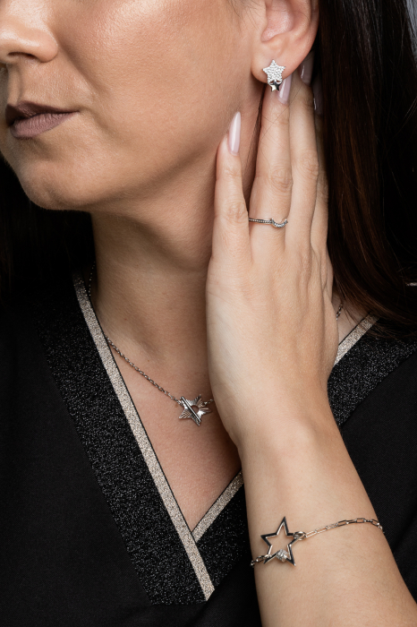 Inel din argint 925 rodiat,  Piatra: cubic zirconia, Culoare: transparenta, Sonis Silver [2]