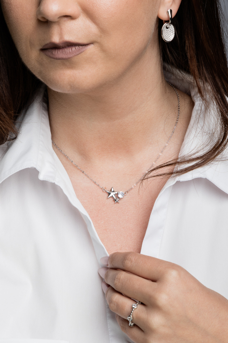 Inel din argint 925 rodiat, Piatra: zirconia fatetata,  Culoare: transparenta, Sonis Silver [4]
