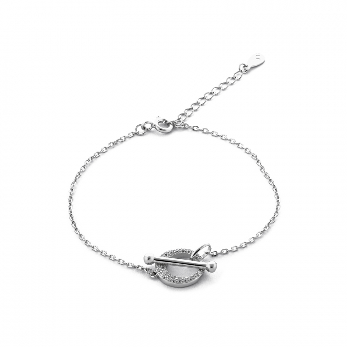 Bratara din argint 925 rodiat , Piatra: cubic zirconia, Culoare : transparenta ,  Sonis Silver [1]