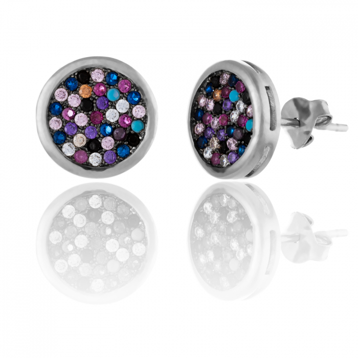 Cercei din argint 925, Piatra: cubic zirconia, Culoare: multicolor [1]