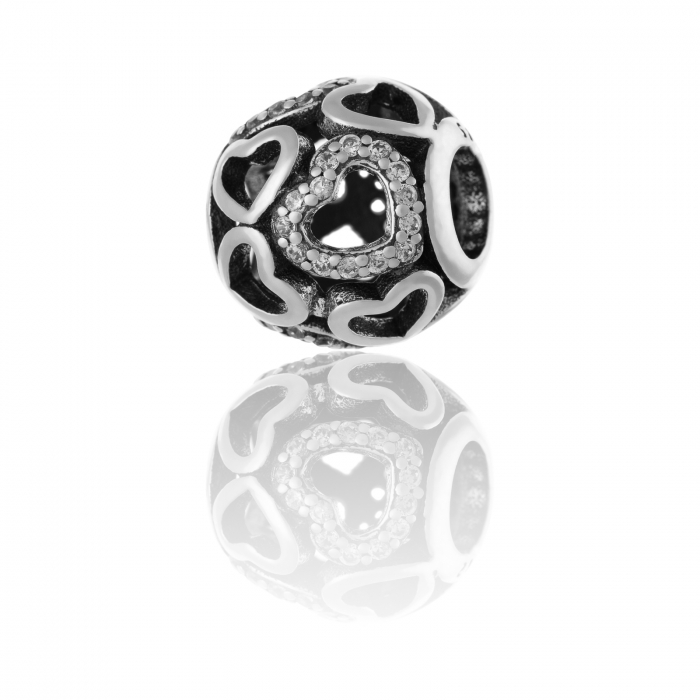Talisman pentru bratara din argint 925 rodiat, Piatra: cubic zirconia, Culoare: transparenta, Sonis Silver [1]