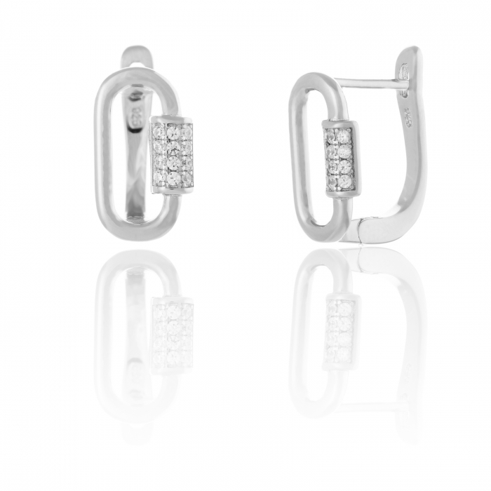 Cercei din argint 925, Piatra: cubic zirconia, Culoare: transparenta , Sonis Silver [1]