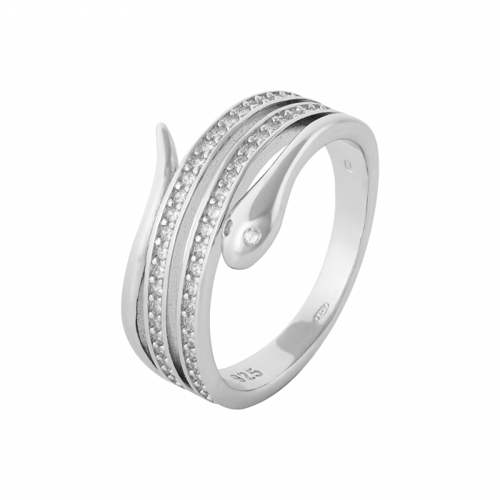 Inel din argint 925 rodiat, Piatra: cubic zirconia, Culoare: transparenta, Sonis Silver [1]