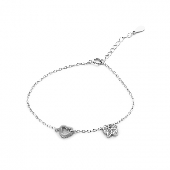 Bratara din argint 925 rodiat , Piatra : cubic zirconia , Culoare : transparenta ,Sonis Silver [1]