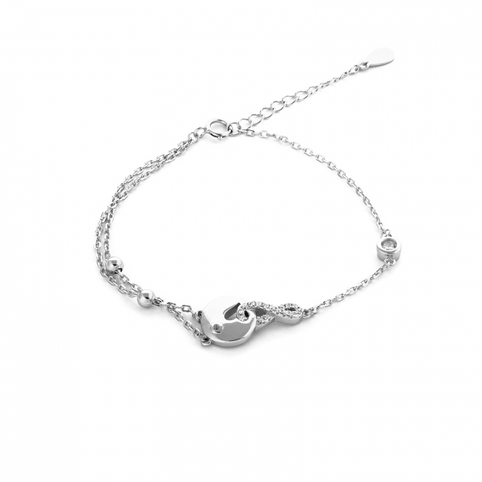 Bratara din argint 925 rodiat , Piatra: cubic zirconia, Culoare : transparenta ,  Sonis Silver [1]