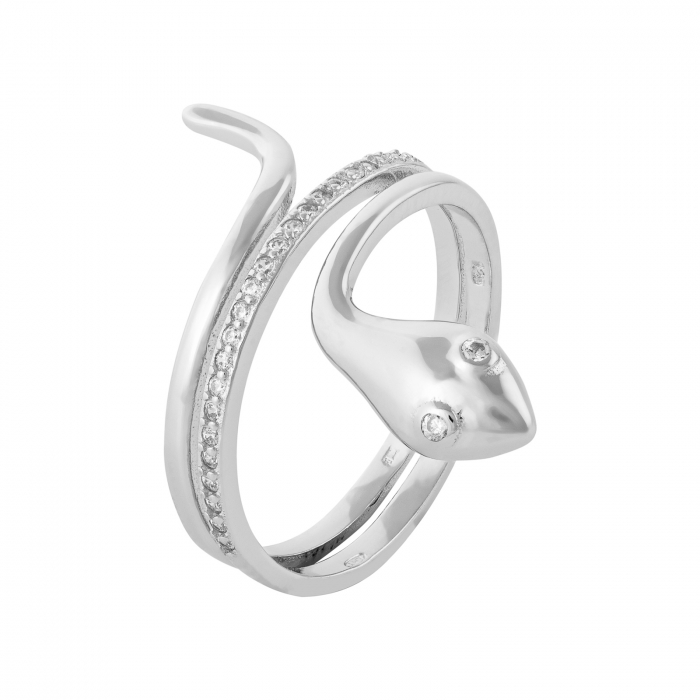 Inel din argint 925 rodiat, Piatra: cubic zirconia, Culoare: transparenta, Sonis Silver [1]