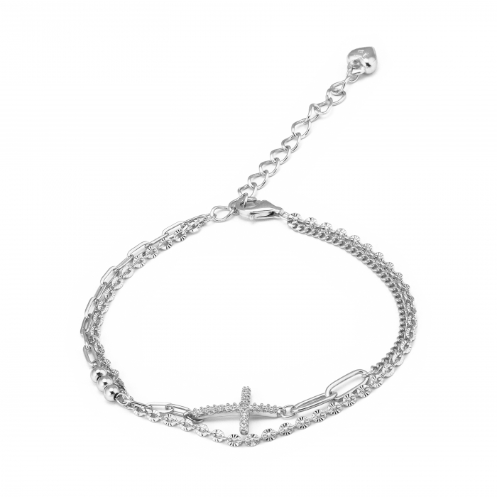 Bratara cu doua siruri , din argint 925 rodiat ,Sonis Silver [1]
