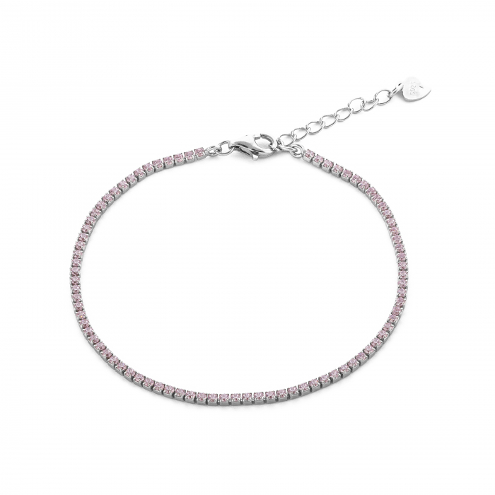 Bratara tip '' Tennis '' din argint 925 rodiat, Piatra:  cubic zirconia , Culoare: roz, Sonis Silver [1]