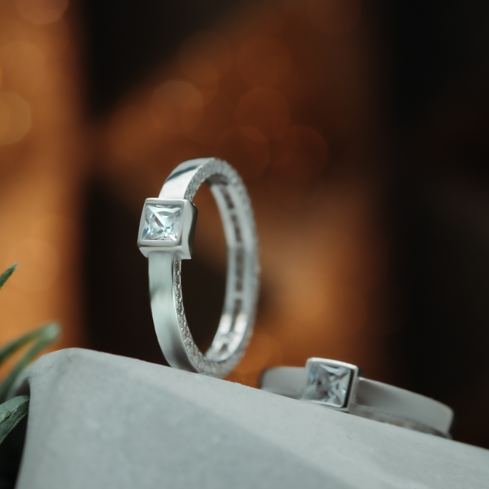 Inel din argint 925 rodiat, Piatra: zirconia fatetata si cubic zirconia, Culoare: transparenta, Sonis Silver [2]