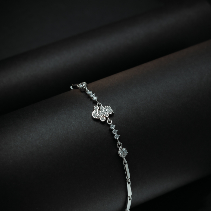 Bratara din argint 925, Piatra: zirconia fatetata si cubic zirconia, culoare : transparenta ,  Sonis Silver [2]