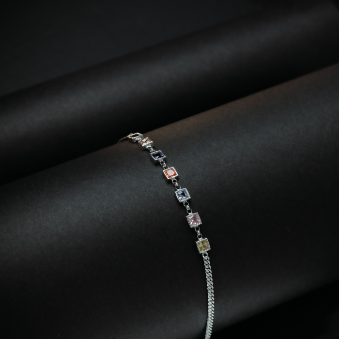 Bratara din argint 925 rodiat , Piatra: zirconia fatetata, Culoare : multicolor , Sonis Silver [2]