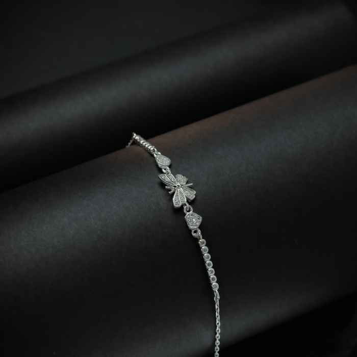 Bratara din argint 925 rodiat, Piatra: zirconia fatetata si cubic zirconia, Sonis Silver [2]