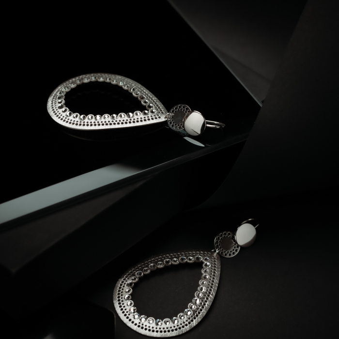 Cercei din argint 925, Piatra: zirconia fatetata, Culoare: transparenta, Sonis Silver [2]