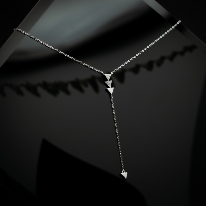 Lant din argint 925, Piatra: cubic zirconia , Culoare: transparenta, Sonis Silver [2]