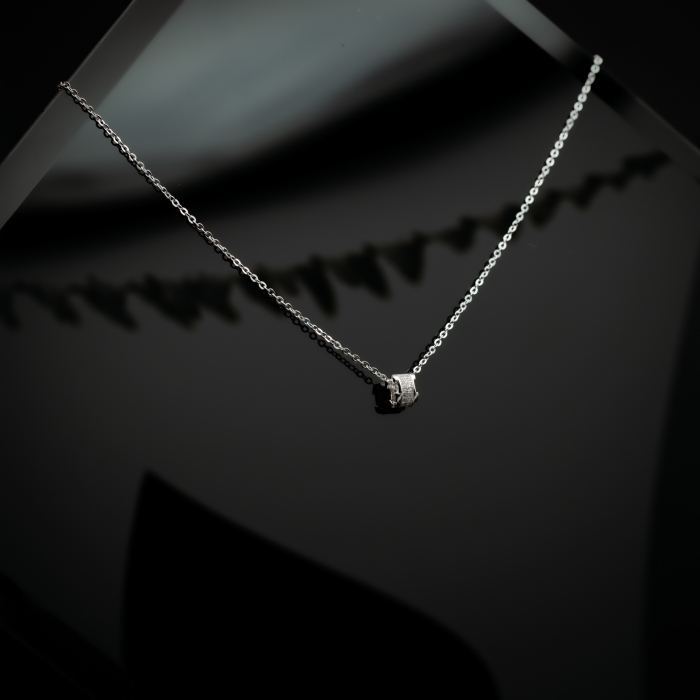 Lant din argint 925, Piatra: cubic zirconia, Culoare: transparenta, [2]