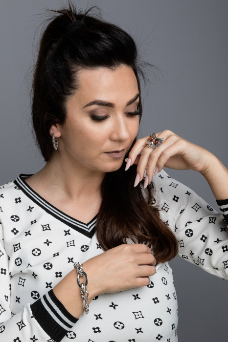 Bratara din argint 925 rodiat, Piatra: cubic zirconia, Culoare: transparenta, Sonis Silver [4]