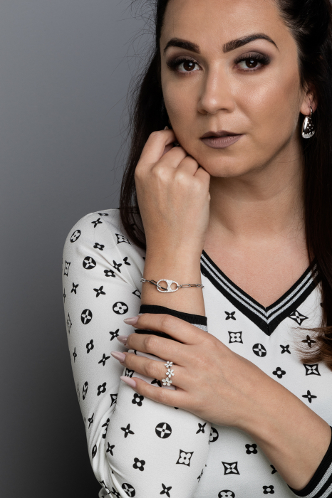 Bratara din argint 925 rodiat , Piatra: cubic zirconia ,Culoare : transparenta ,  Sonis Silver [3]
