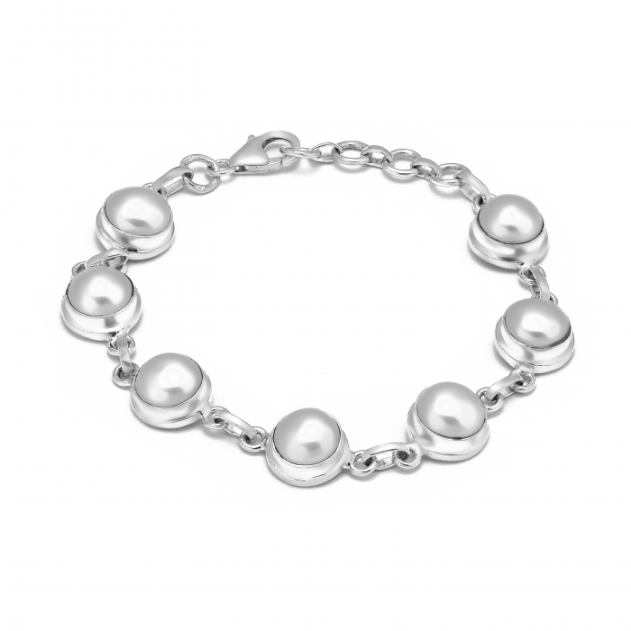 Bratara din argint 925, Piatra: sidef, Culoare: sidef,Sonis Silver [1]