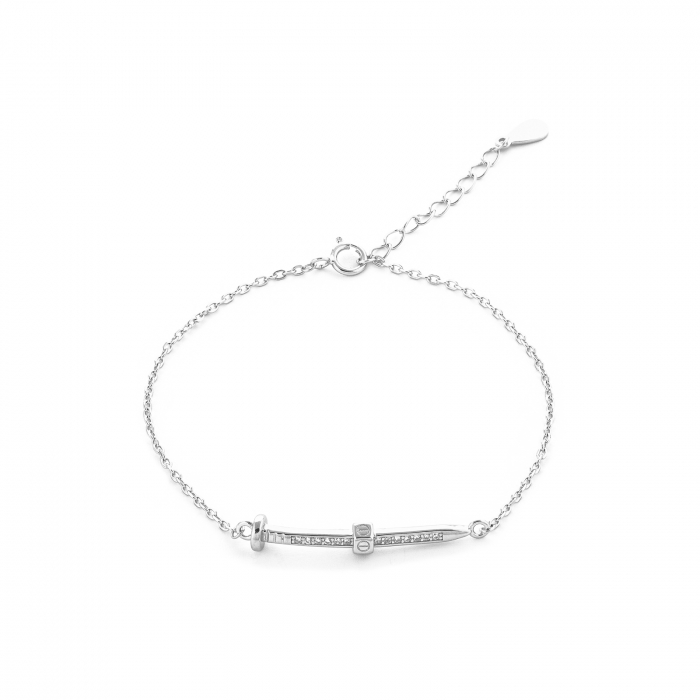 Bratara din argint 925 rodiat, Piatra: cubic zirconia, Culoare: transparenta, Sonis Silver [1]
