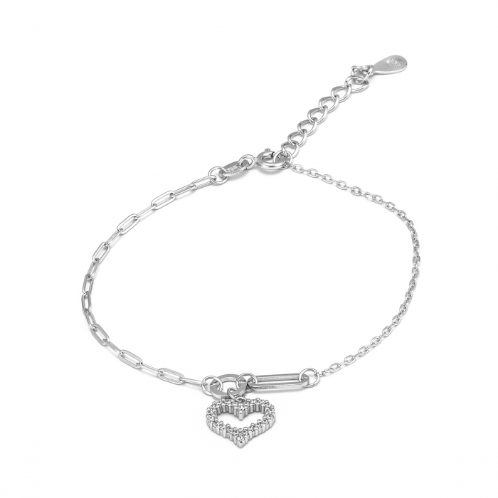 Bratara din argint 925 rodiat , Piatra: cubic zirconia, Culoare : transparenta , Sonis Silver [1]