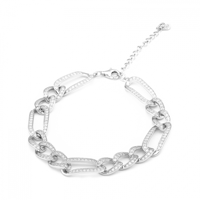 Bratara din argint 925 rodiat, Piatra: cubic zirconia, Culoare: transparenta, Sonis Silver [1]