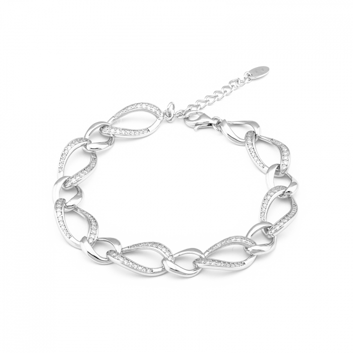 Bratara din argint 925 rodiat, Piatra: cubic zirconia, Culoare: transparenta,  Sonis Silver [1]