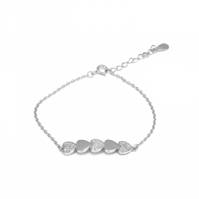 Bratara din argint 925 rodiat , Piatra : cubic zirconia ,Culoare : transparenta ,Sonis Silver [1]