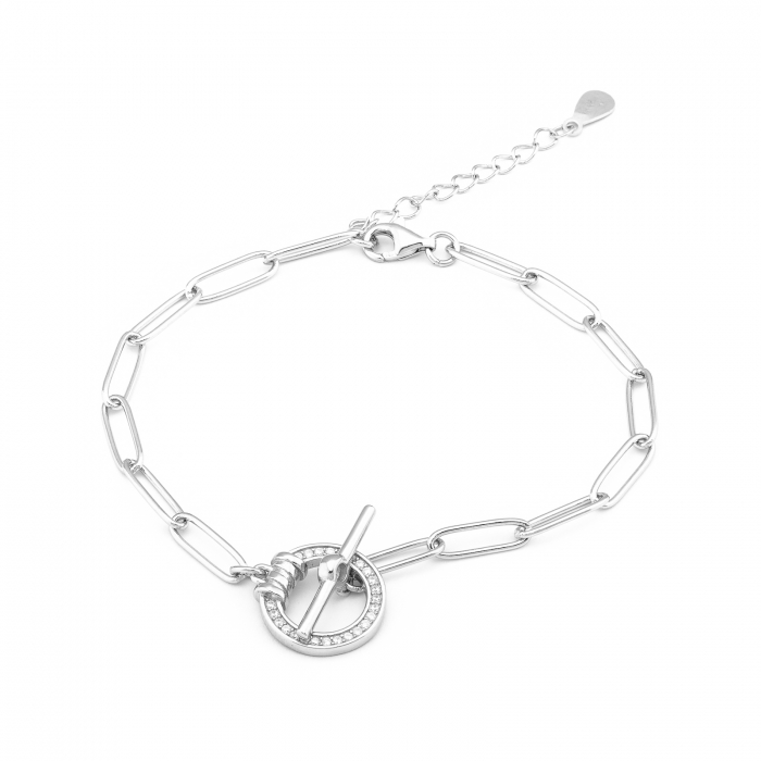Bratara din argint 925 rodiat, Piatra: cubic zirconia, Culoare: transparenta, Sonis Silver [1]