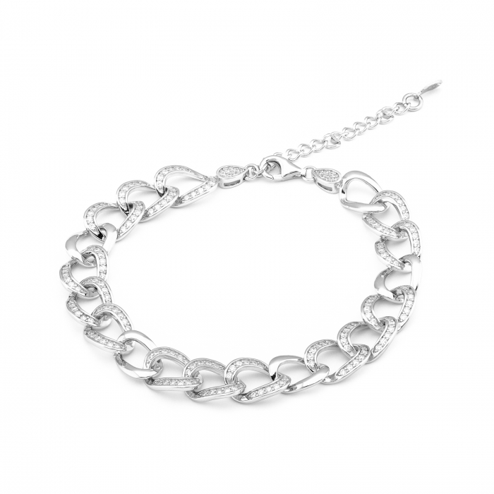 Bratara din argint 925 rodiat, Piatra: cubic zirconia, Culoare: transparenta, Sonis Silver [1]