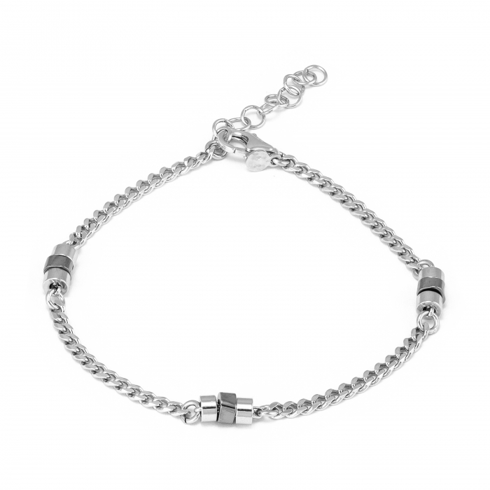 Bratara din argint 925 rodiat , Piatra : hematit , Culoare : gri , Sonis Silver [1]
