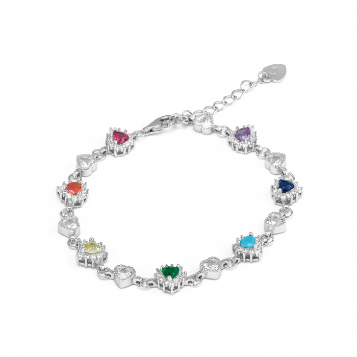 Bratara din argint 925 rodiat , Piatra : zirconia fatetata si cubic zirconia , Culoare : multicolor ,Sonis Silver [1]