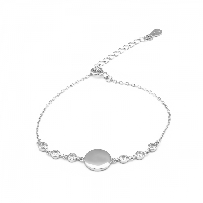 Bratara din argint 925 rodiat, Piatra: zirconia fatetata , Culoare: transparenta, Sonis Silver [1]