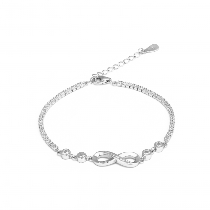 Bratara tip "Tennis " din argint 925 rodiat , Piatra : cubic zirconia , Culoare : transparenta , Sonis Silver [1]