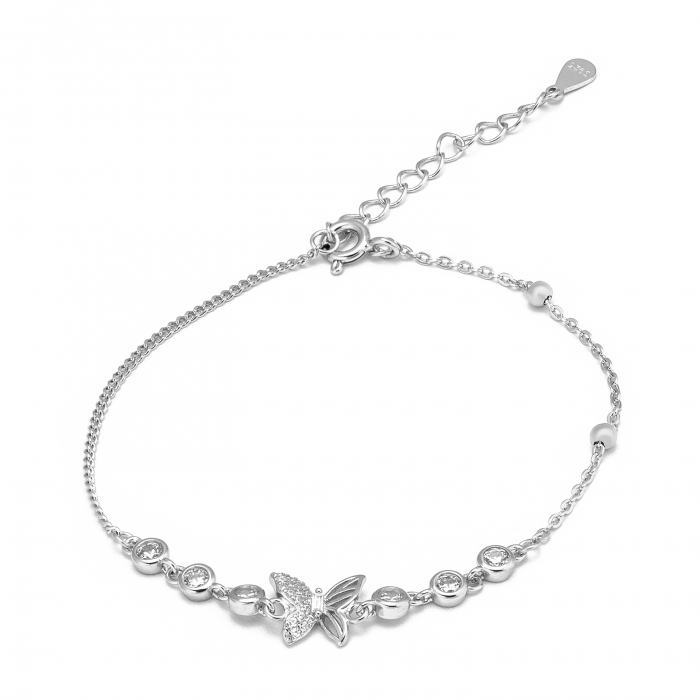 Bratara din argint 925 rodiat , Piatra: zirconia fatetata si cubic zirconia, Culoare: transparenta, Sonis Silver [1]