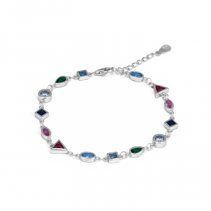Bratara din argint 925 rodiat , Piatra : zirconia fatetata , Culoare : multicolor ,Sonis Silver [1]