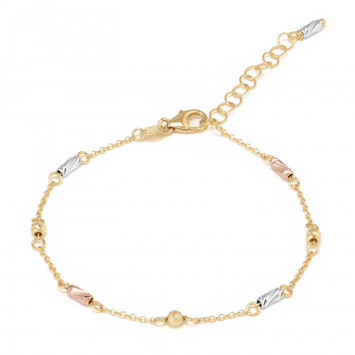 Bratara din aur 585/ 14 kt, galben, rose si alb [1]