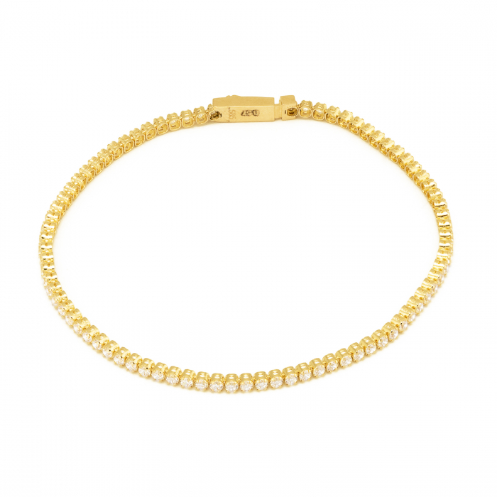 Bratara tip ''Tennis'' din aur 585/ 14 kt, Piatra: cubic zirconia, Culoare: transparenta [1]