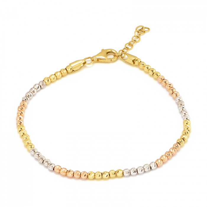 Bratara din aur 585/ 14 kt, galben, rose si alb [1]