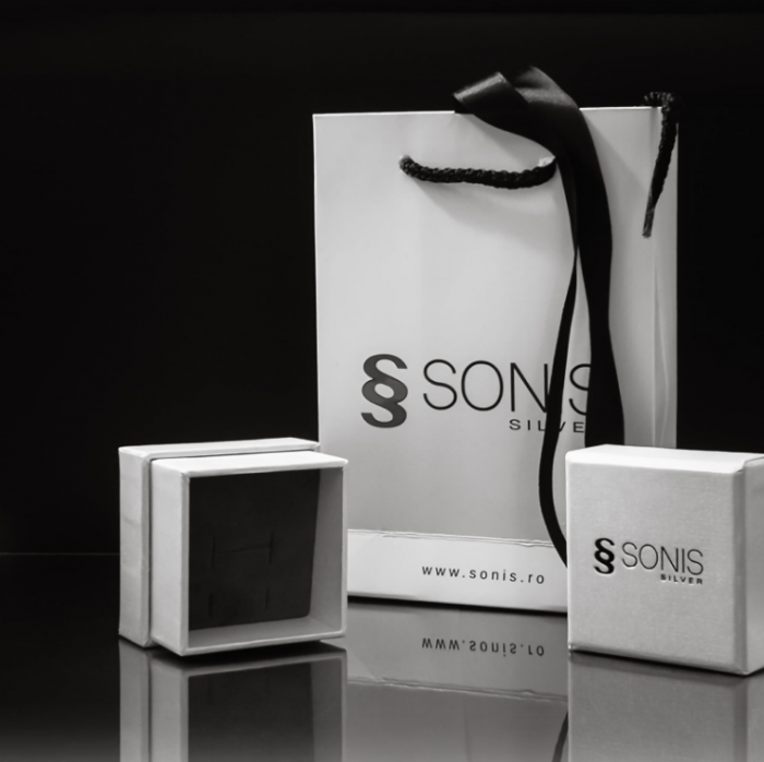 Cercei din argint 925, Piatra: email si cubic zirconia, Culoare : rosu si alb , Sonis Silver [2]