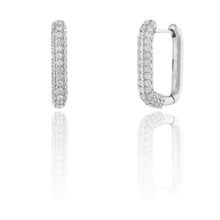 Cercei din argint 925 rodiat , Piatra: cubic zirconia, Culoare: transparenta , Sonis Silver [1]