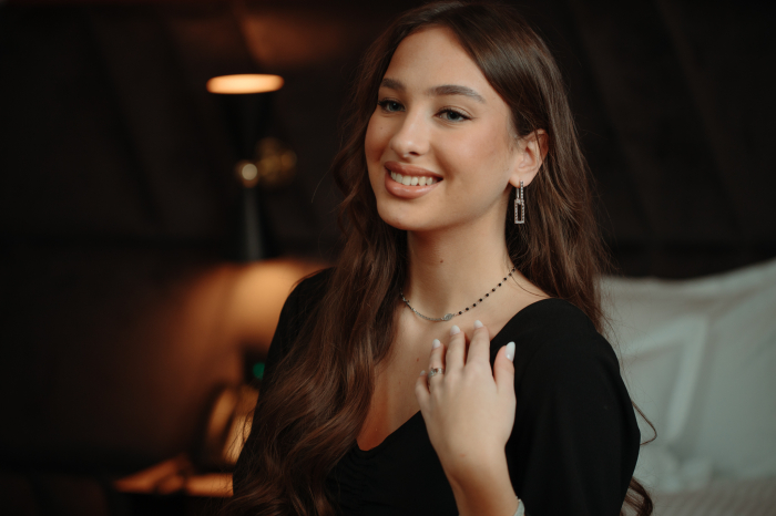 Cercei din argint 925 rodiat, Piatra: zirconia fatetata, Culoare :  transparenta , Sonis Silver [2]