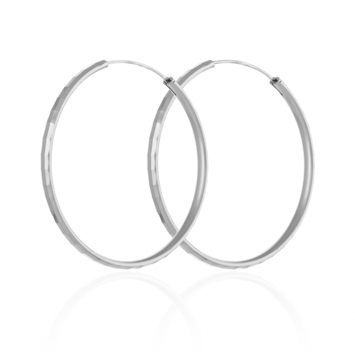 Cercei tip "Creole "  din argint 925 rodiat , Sonis Silver [1]
