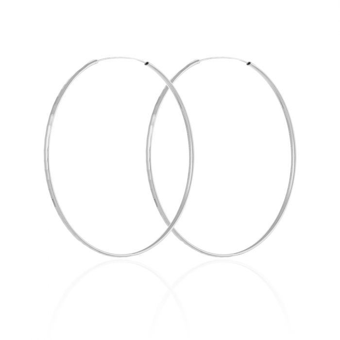 Cercei tip " Creole " din argint 925 rodiat  , Sonis Silver [1]