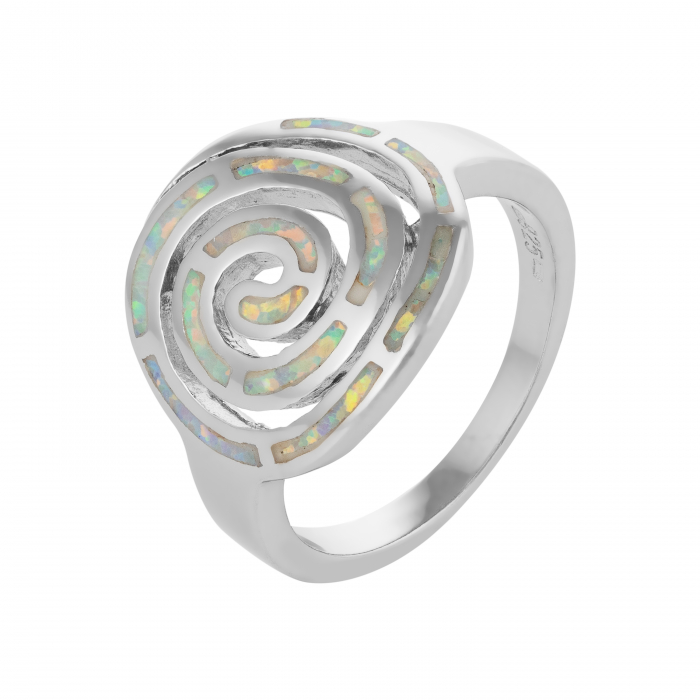 Inel din argint 925 rodiat, Piatra: opal de laborator ,Culoare: alb, Sonis Silver [1]
