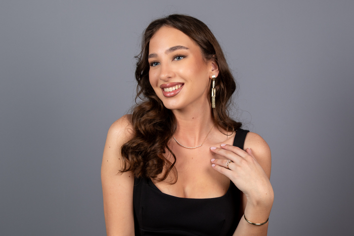 Inel din aur 585/ 14 kt, Piatra: cubic zirconia, Culoare: transparenta [2]