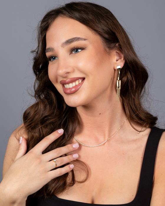 Lant din argint 925 cu trei siruri placat cu aur de 14 kt,  Sonis Silver [3]