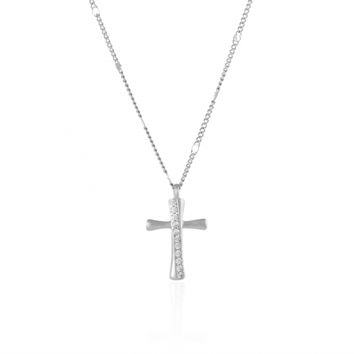 Lant din argint 925 rodiat , Piatra : cubic zirconia , Culoare : transparent , Sonis Silver [1]