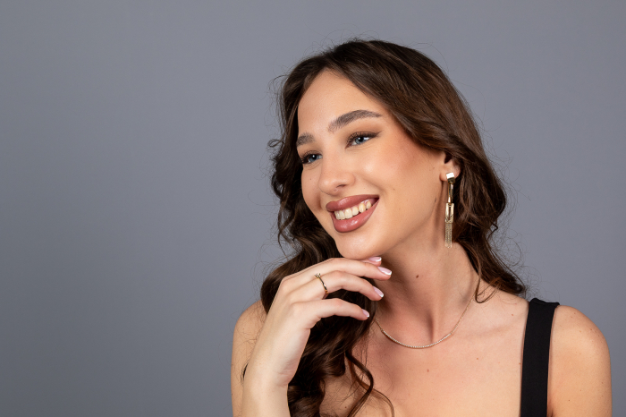 Lant din aur 585/ 14 kt, Piatra: zirconia fatetata, Culoare: transparenta [4]
